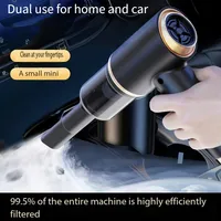 Aspirador inalámbrico portátil de alta potencia, compatible con uso doméstico en el automóvil, equipado con varios accesorios.