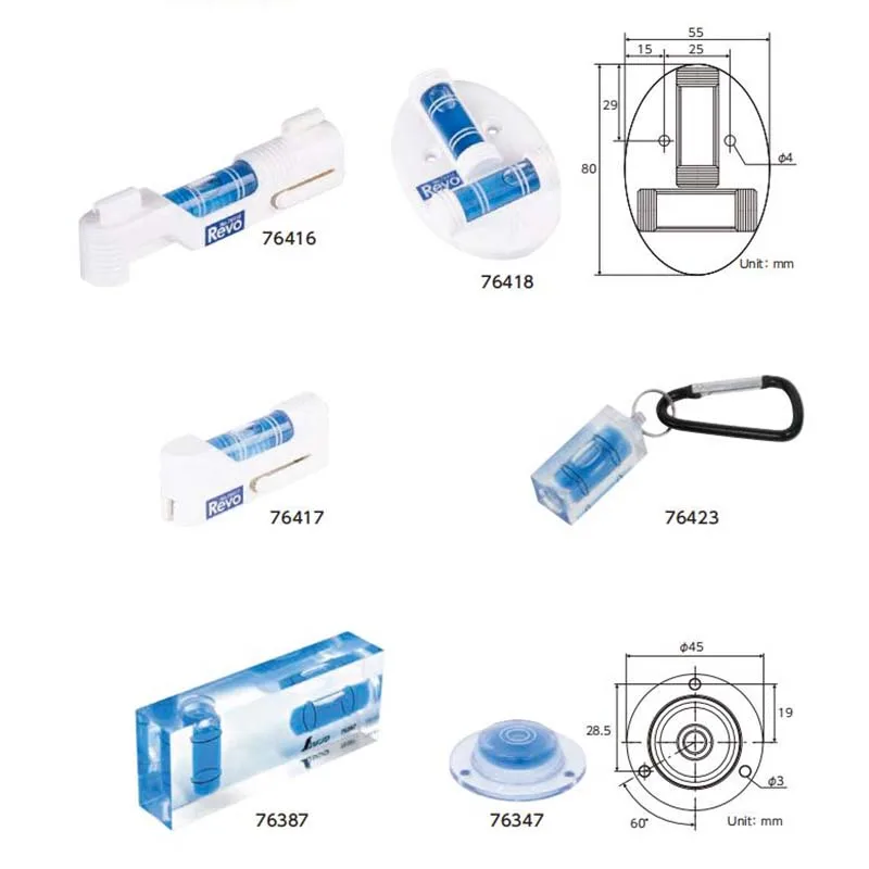 SHINWA Mini Spirit Level Bubble Revo Pocket Level Ruler for Line Wire or Ruler  76416/76417 1PCS