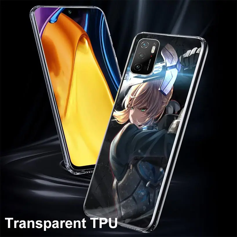 Fate Zero Stay Night Saber Case Phone Cover for Xiaomi Poco X3 Nfc X5 X6 X4 Gt F6 F5 Pro F4 F3 F2 M5S M5 M4 M3 5G Trend Fundas