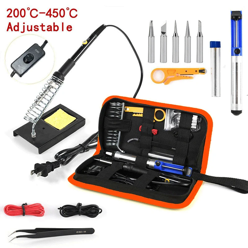 Electric Soldering Iron Kits With Digital Display, Adjustable Temperature, Ceramic Heating, Electronic Welding Tools, 60W, 80W