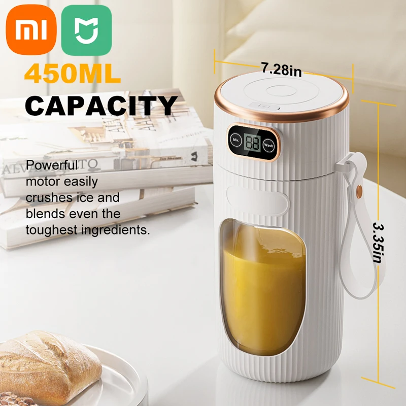 Xiaomi Electric Juicer Portable Blender With Digital Display Small Juice Cup Rechargeable Cordless Household Milkshake Juice