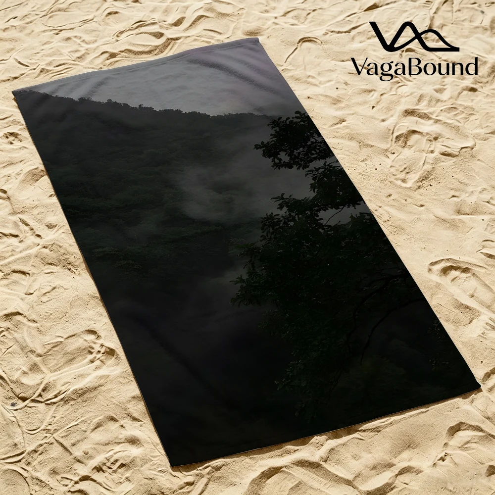 Toallas de playa de lujo Misty Mountain Valley, hechas de algodón peinado, felpa y absorbentes, para playa o piscina.