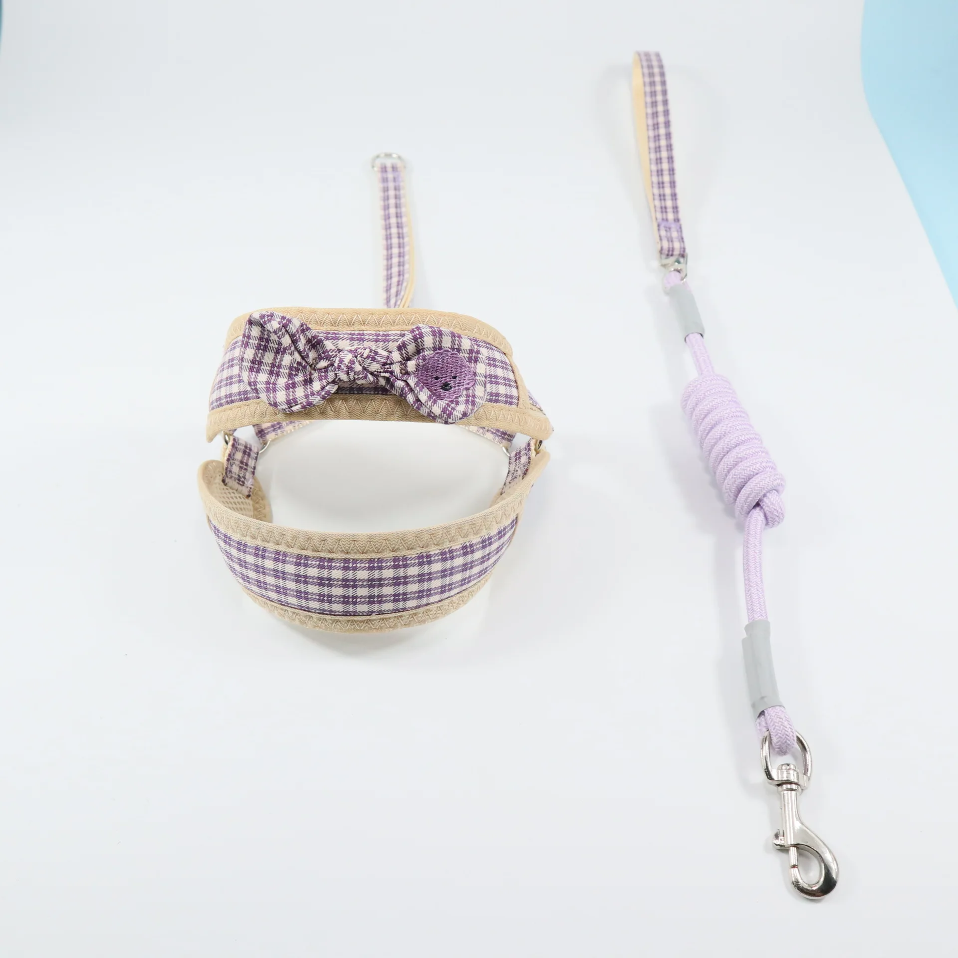

Dog Collar Harness Reflective Lightweight No-Pull Walking Pet Durable Anti-Escape Adjustable Puppy Waterproof Clip Harness Leash