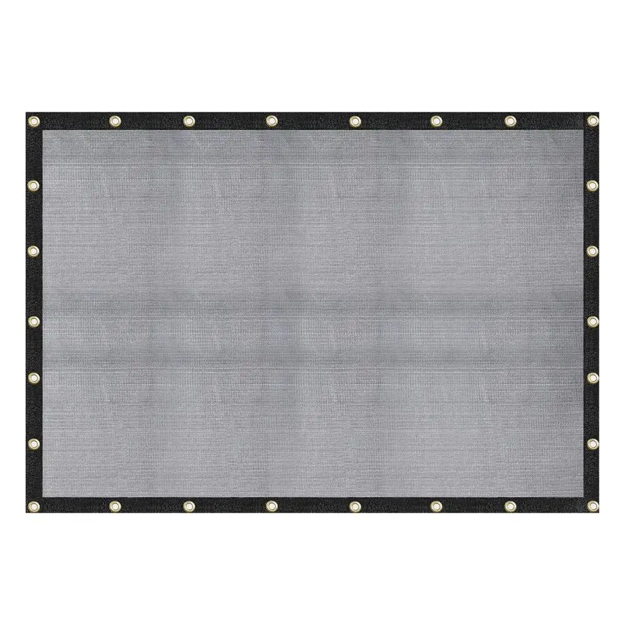 

6070 10 FT X 12 FT Mesh Tarp Shade Cloth 9Needle Knitted Heavy Duty Black with Grommets for Green House, Garden, pergola, Pools,