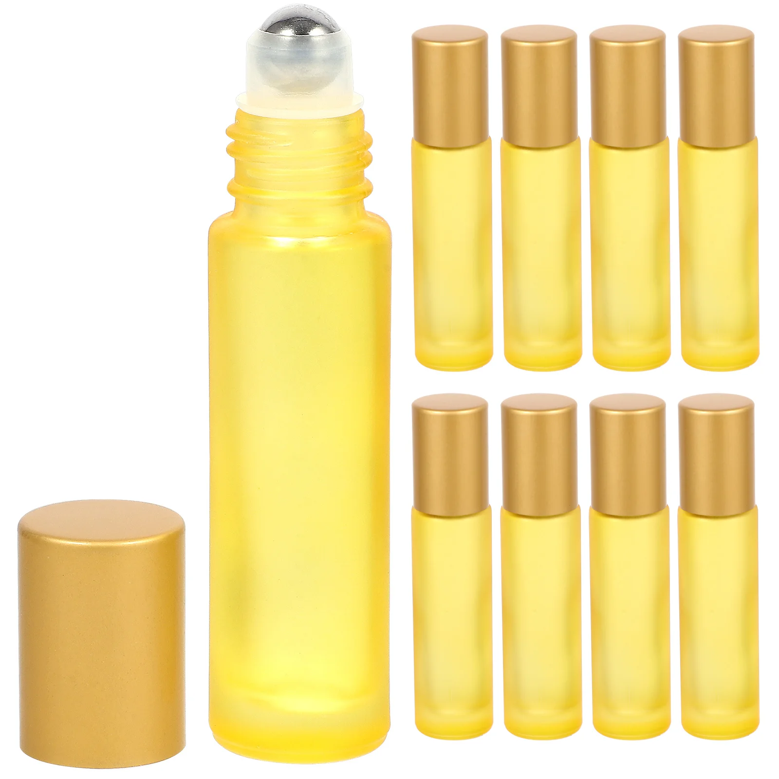 

10 Pcs Roller Bottles 10ml Stainless Steel Ball Essential Oil Dispenser Travel Size Refillable Container