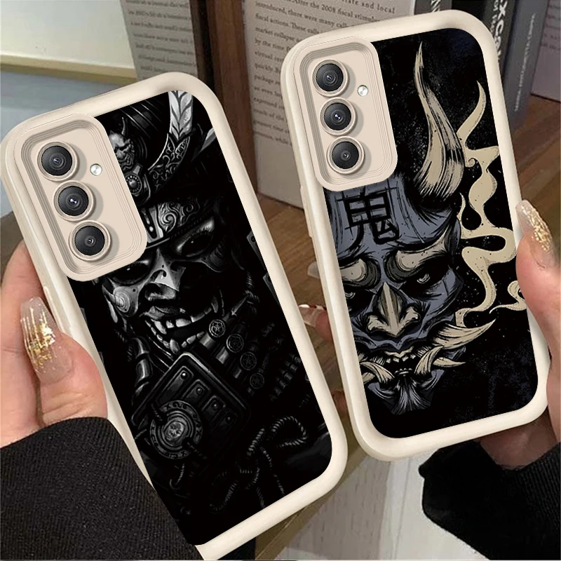 Terror Ghost Face Warrior Case for Samsung Galaxy S24 S23 S22 S21 Ultra Plus FE A54 A34 A14 A73 A53 A33 5G Soft Silicone Cover