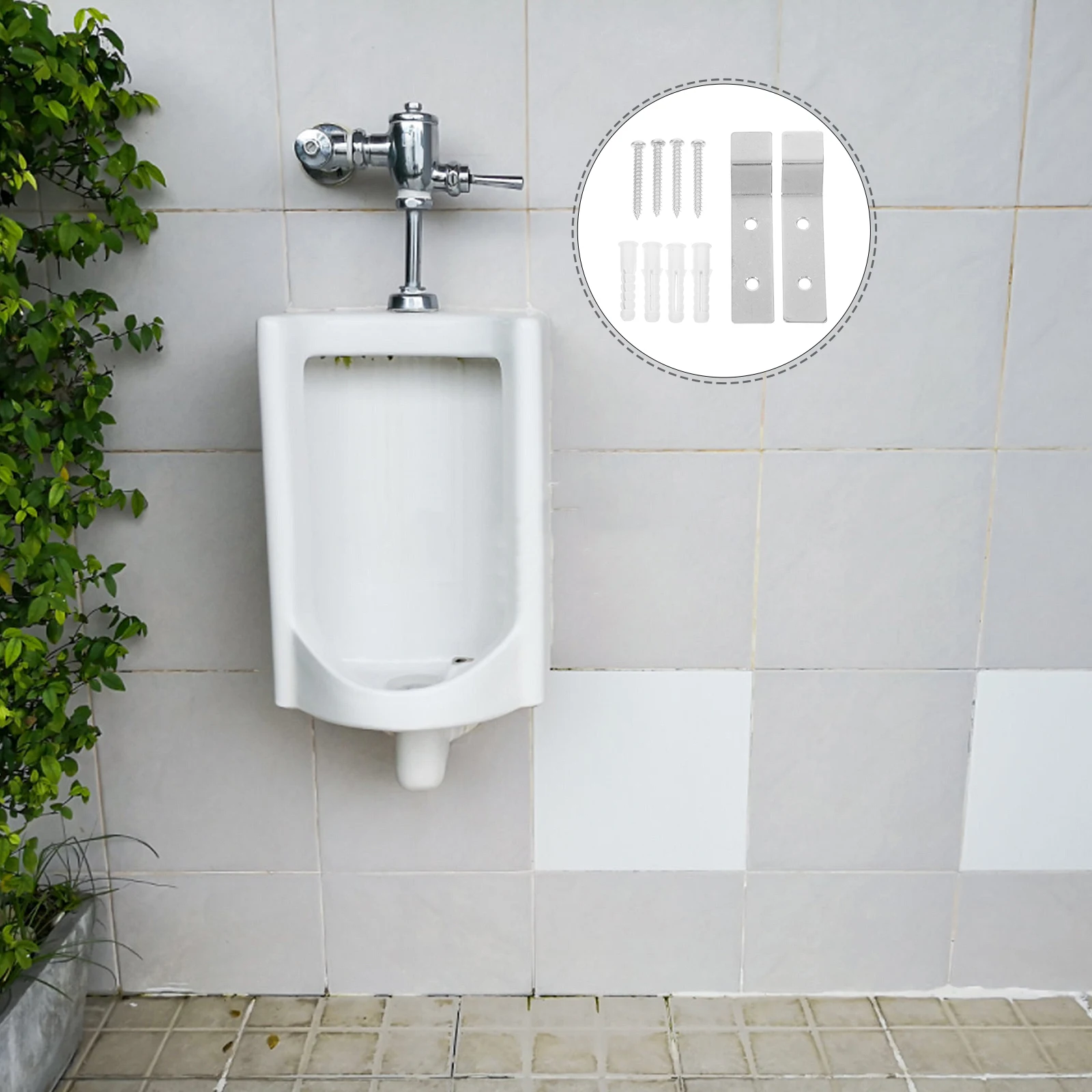 

1 Set Stainless Steel Urinal Hook Wall Mounted Small Space Saving Bathroom Bracket For Urinal Fixing Metal Hanging Bracket Home