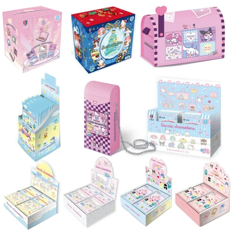 KABAO Sanrio Characters Collectible Cards Cute Pink and Blue Package Designs Kawaii Character Gift for Fans and Collectors