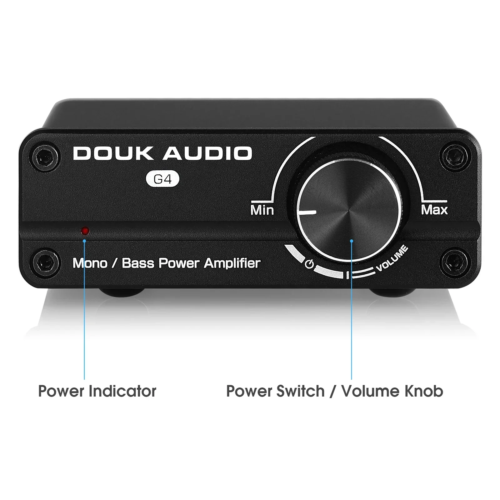 Douk Audio G4 Mini-Subwoofer / Vollfrequenz-Mono-Kanal-Digitalverstärker HiFi-Audio 100 W Heim-Desktop-Leistungsverstärker