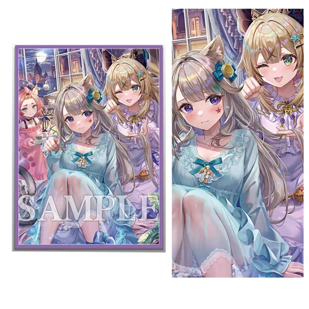 

60Pcs/set 67*92mmGenshin Impact Lynette Kirara Diona Cat Lap Milk Card Sleeve Anime Game Collection Card Protective Cover Gift