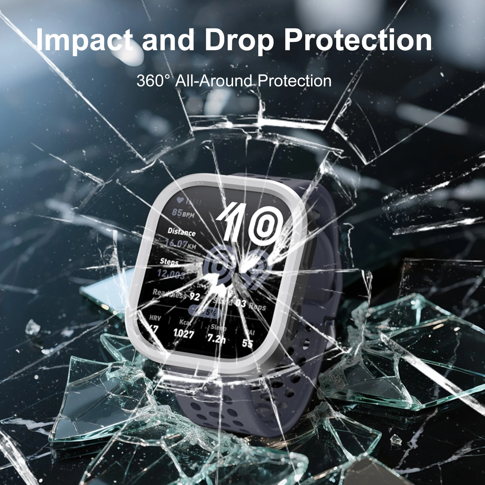 

For Amazfit Bip 6 Metal Protective Case Shockproof Smart Watch Slim Case Anti-Scratch Replacement Hard Case Watch Accessories