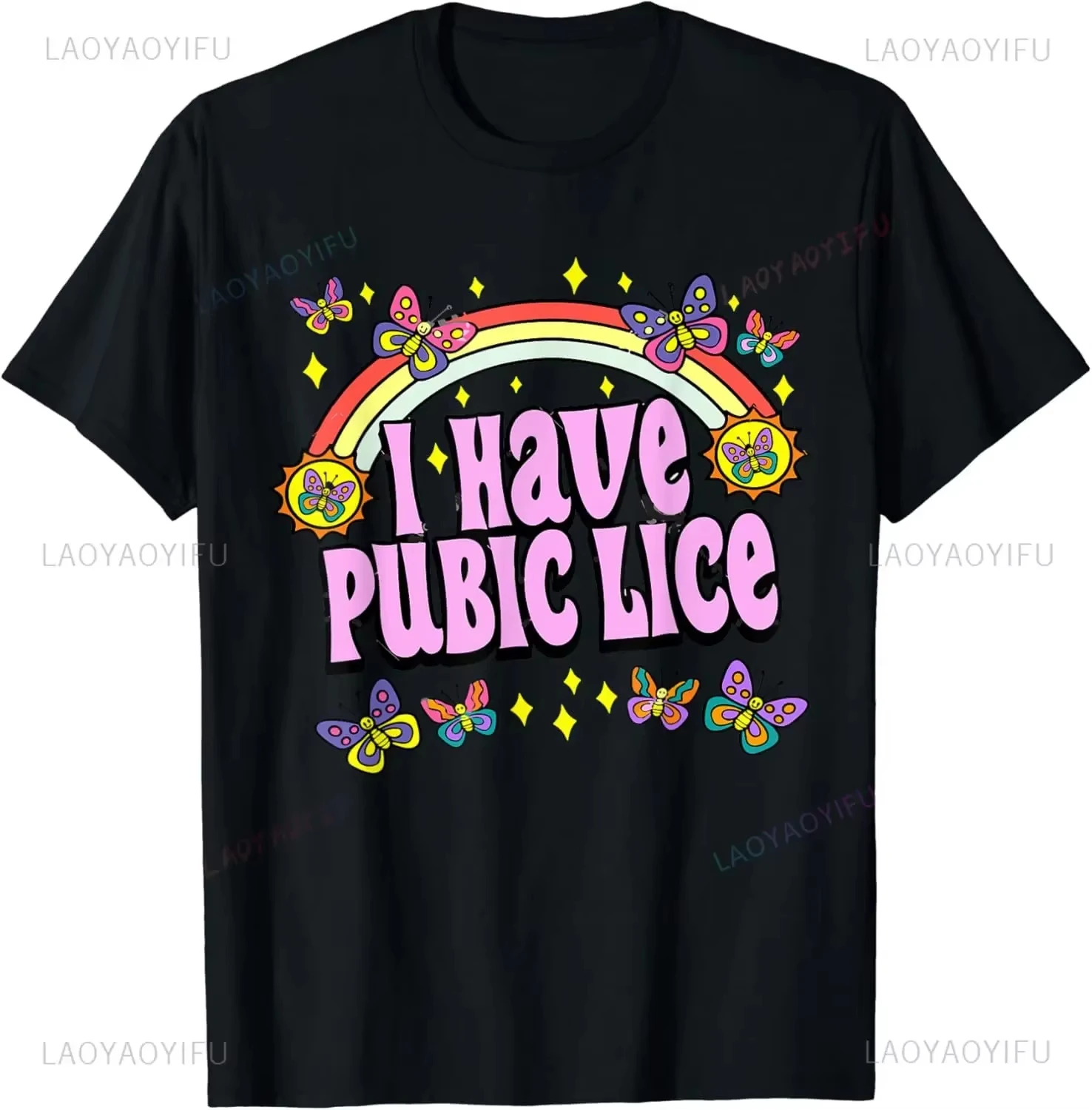 Funny Adult Humor Silly Saying Meme Print T-shirt Men Summer Y2K Loose Casual Streetwear Short Sleeve Tops