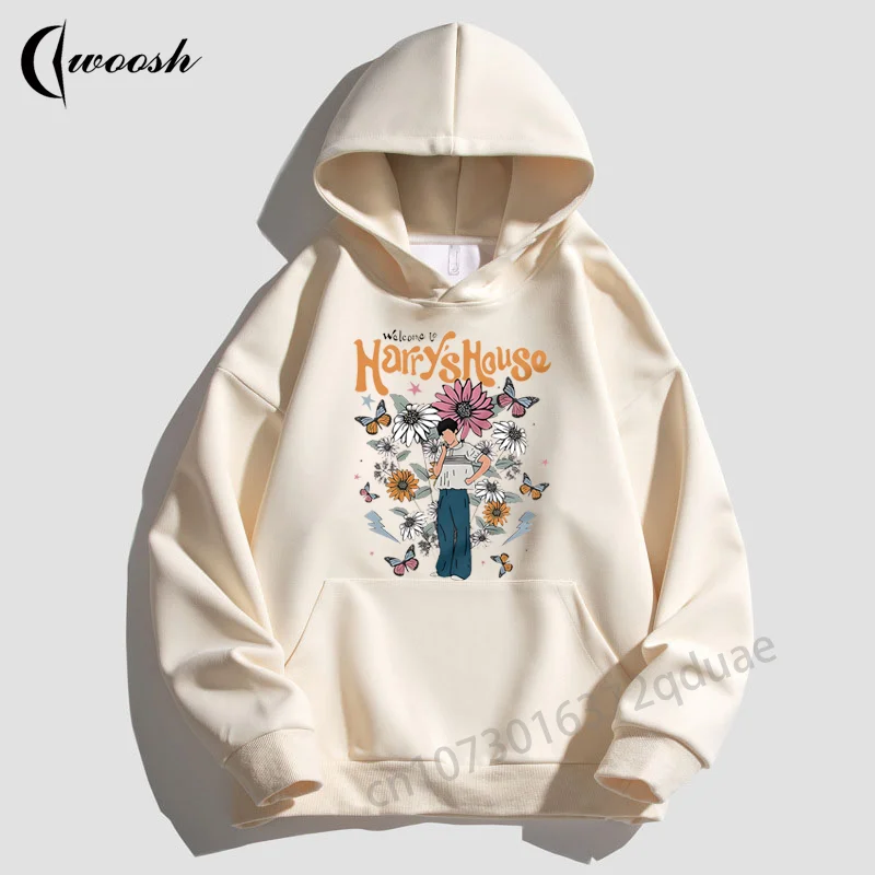 Harrys House Hoodies Cotton Womens Oversized Jacket Luxury Brand Streetwear Harajuku Printing Pullover Trend Hooded Sweatshirts