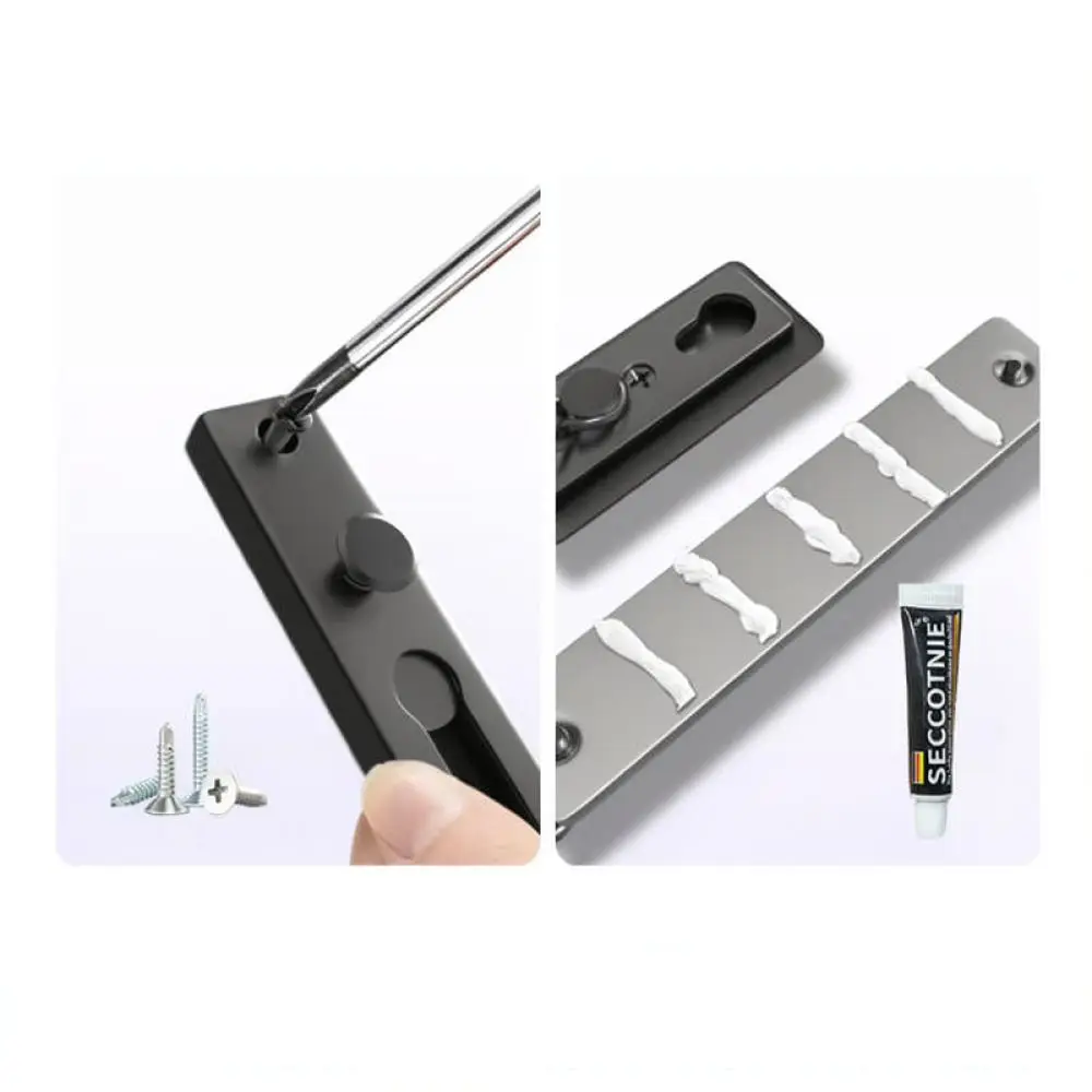 Security Guard Door Chain Lock Stainless Steel Anti Theft Latch Punch Free Bolt For Home Hotel Office Safety Hardware