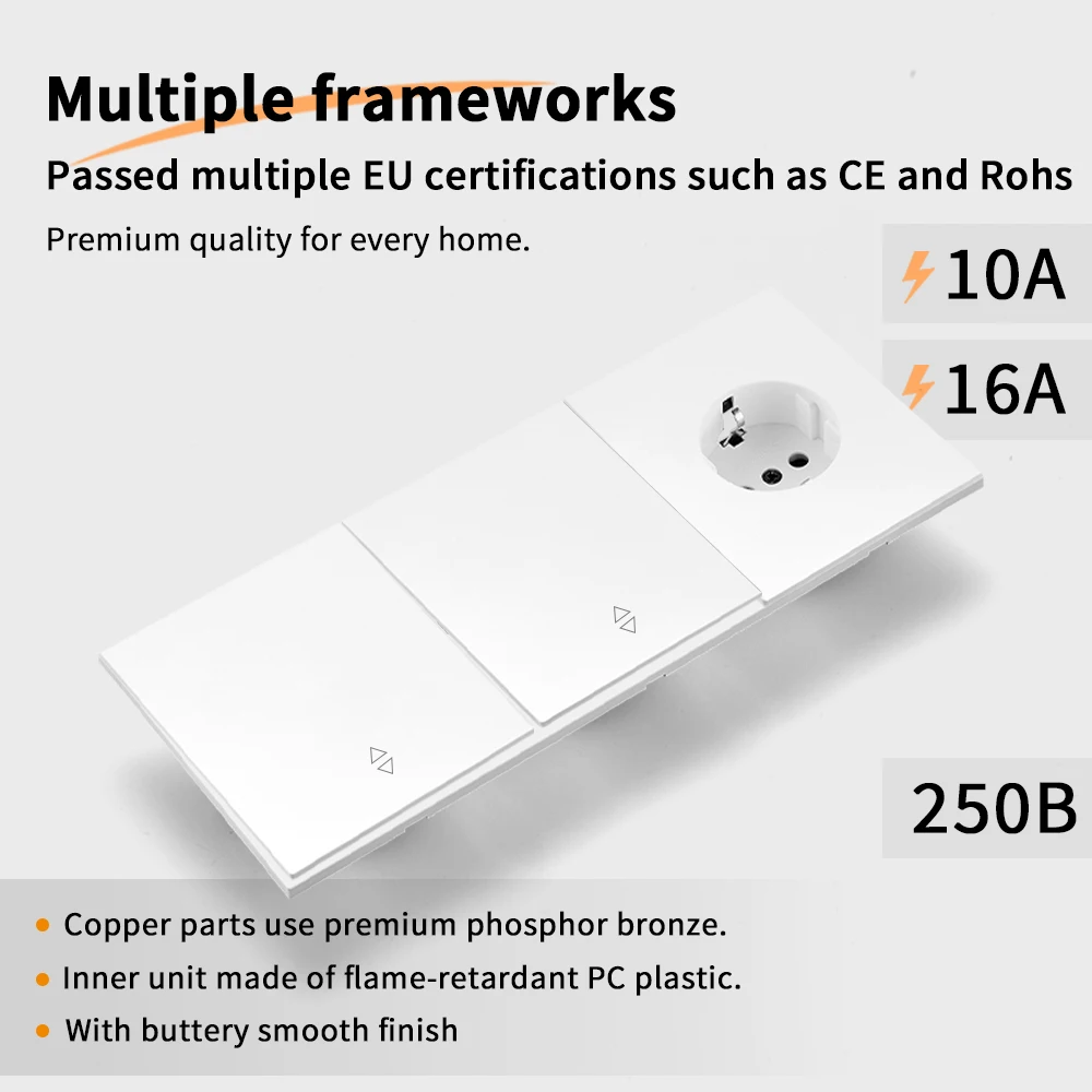 Skin Sensation Button Light Switch Wall Socket Integrated Panel Power Sockets Skin Feel Paint Embedded DIY Combination Embedded