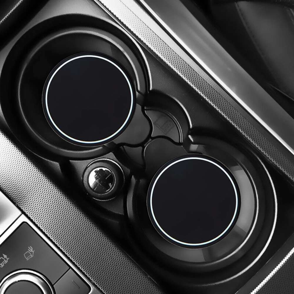 Universal Car Cup Holder Coaster Silicone Non-Slip Waterproof Vehicle Embedded Ornaments Mat Car Interior Protector Accessories