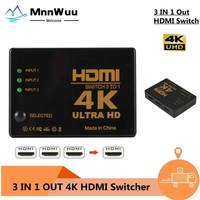 MnnWuu 3 Port 4K*2K 1080P Switcher HDMI Switch Selector 3x1 Splitter Box Ultra HD for HDTV Xbox PS3 PS4 Multimedia HOT Selling