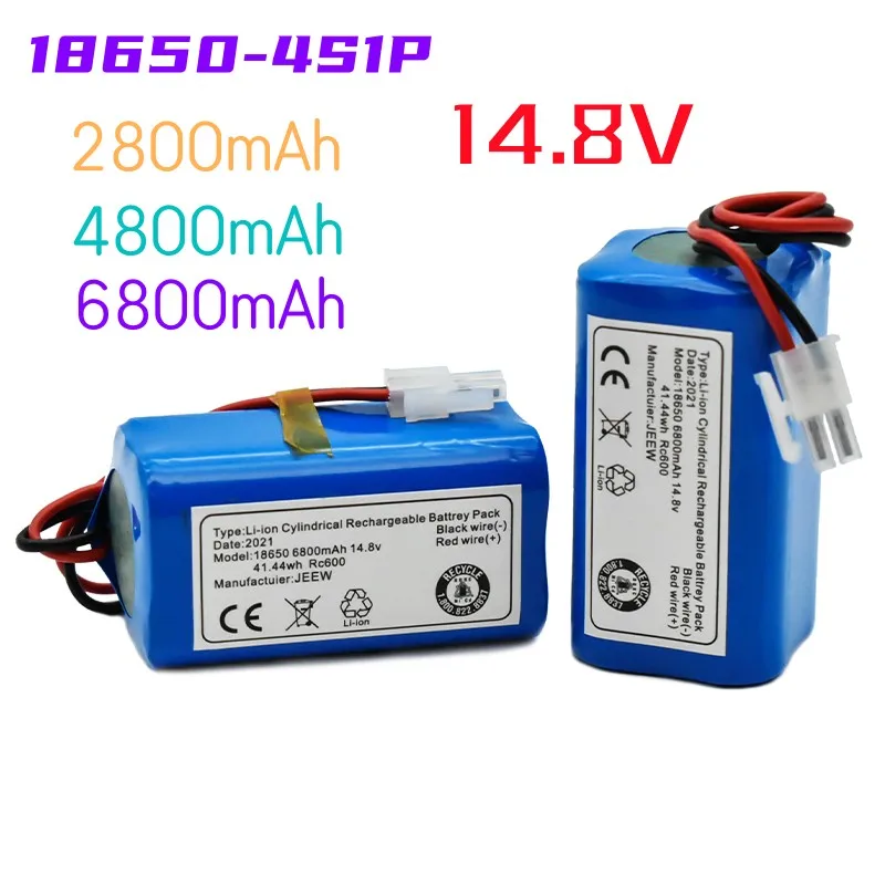 

superior quality Rechargeable Battery 14.8V 6800mAh robotic vacuum cleaner accessories parts for Chuwi ilife A4 A4s A6