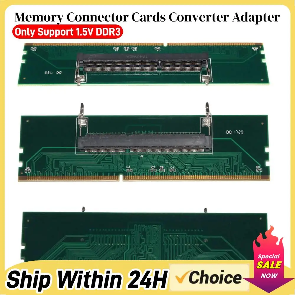 1-5pcs Laptop DDR3 SODIMM To Desktop DIMM Memory Connector Cards Converter Adapter Only Support 1.5V DDR3 Memory Adapter Card