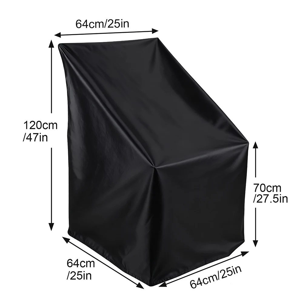 Outdoor Stackable Chair Cover 190T Polyester Waterproof Dustproof UV Protector Lightweight Foldable Cover For Patio Garden Chair