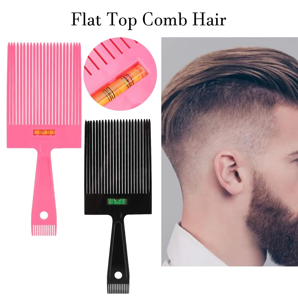 Flat Top Comb with Leveling Bubble Barber Haircut Styling Tool for Men/Women Home Salon Use Professional Hair Cutting Comb