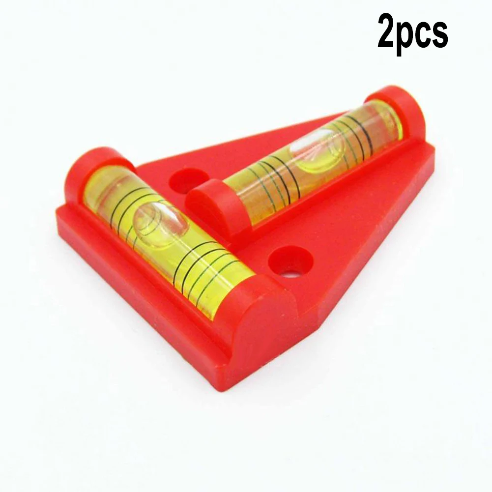 Measuring Tools 2PCS Acrylic Two Way T-Shape Mini Leveller Bubble Spiri-t Level For Woodworking Factory Machinery Furniture