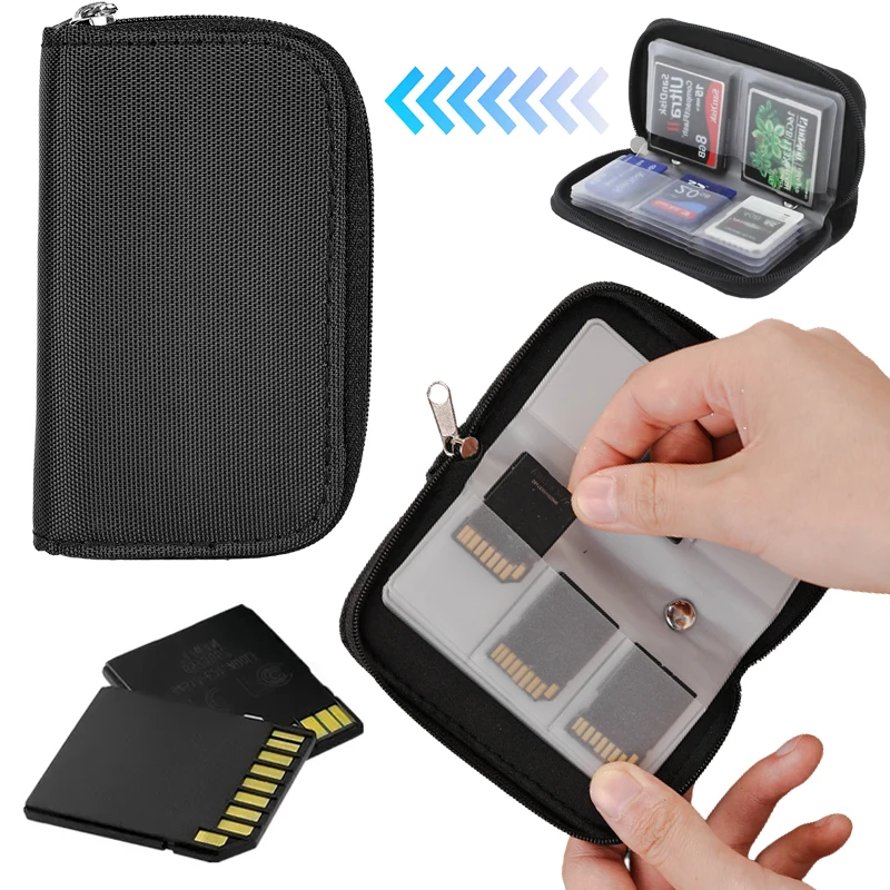 

Memory Card Storage Bag 22 Slots Carrying Case Holder Wallet for CF/SD/Micro SD/SDHC/MS/DS Cards Universal Organizers Bags