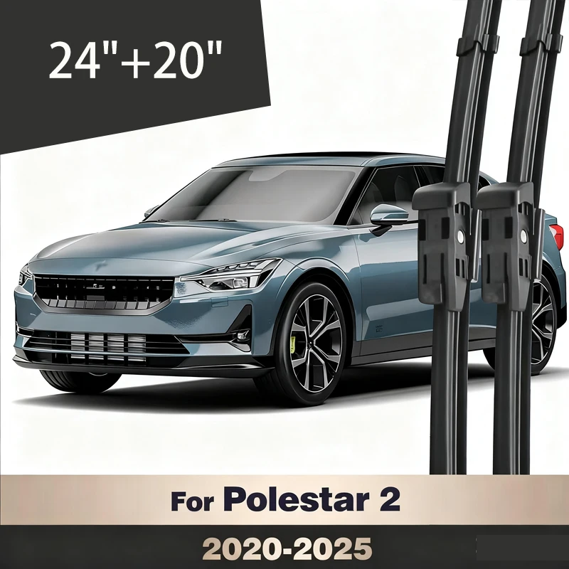 

For Polestar 2 2020-2025 2021 2022 2023 2024 RHD LHD Wiper Front Wiper Blades Windshield Windscreen Window Brush 24"+20"