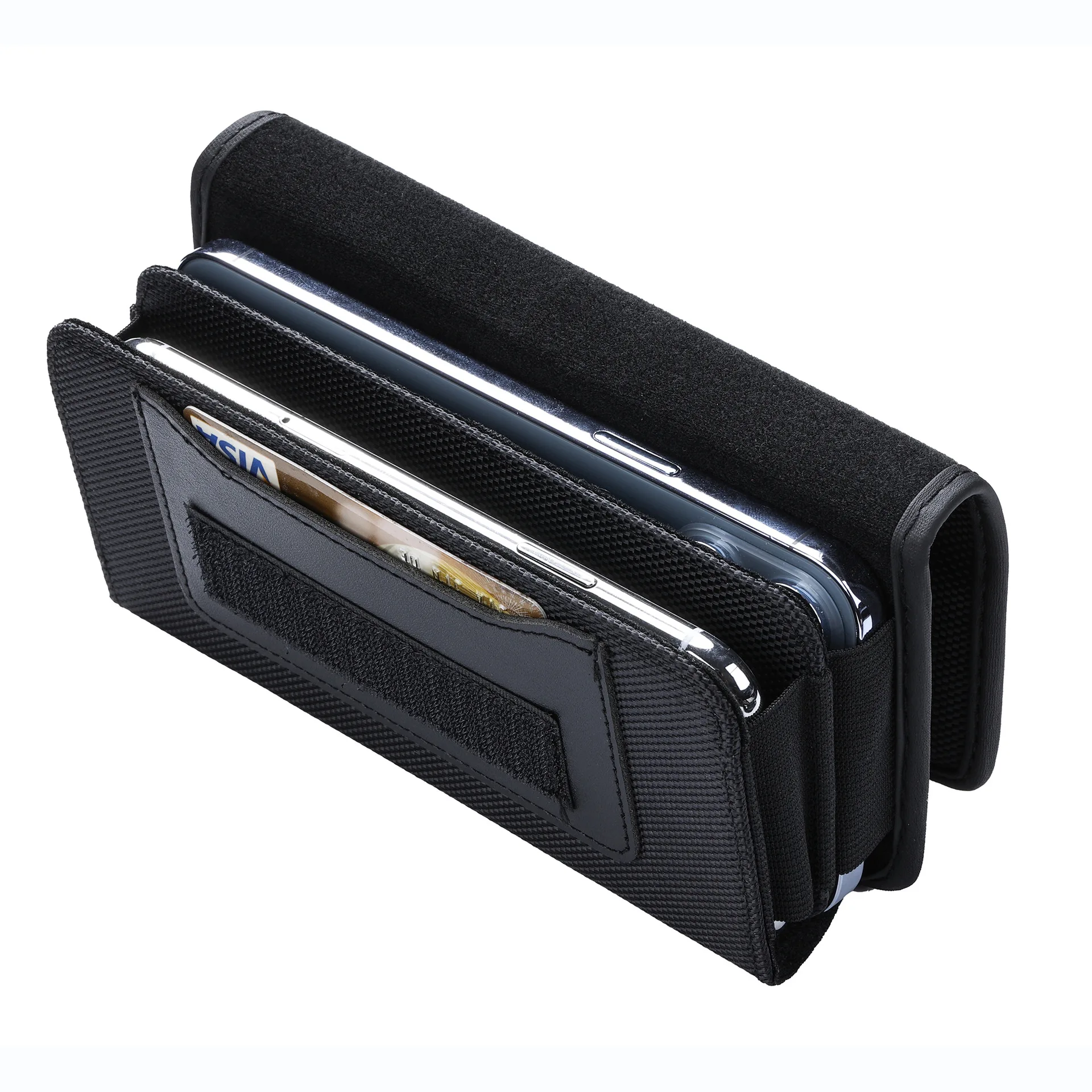 

Universal Cell Phone Belt Pouch Double Layer Storage Bag Horizontal And Vertical Models Optional for 4.0-7.0 Inch