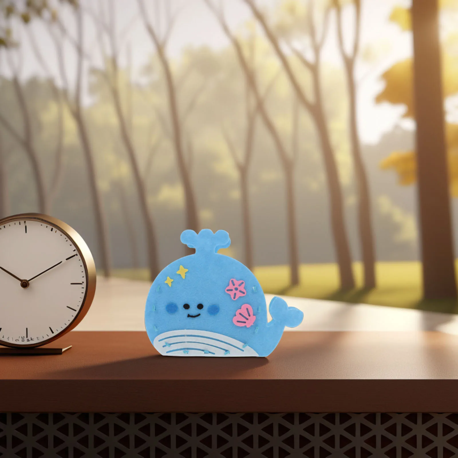 Porte-crayons baleine en feutre mignon, Kit artisanal pour enfants, organisateur de bureau pour stylos, règles, pinceaux de maquillage, rangement de papeterie