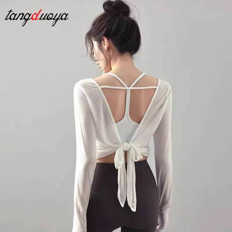 

Спортивная накидка с длинным рукавом, женская спортивная рубашка, топ для йоги, футболки для фитнеса, бюстгальтер для тренировок, накидка, домашняя спортивная одежда