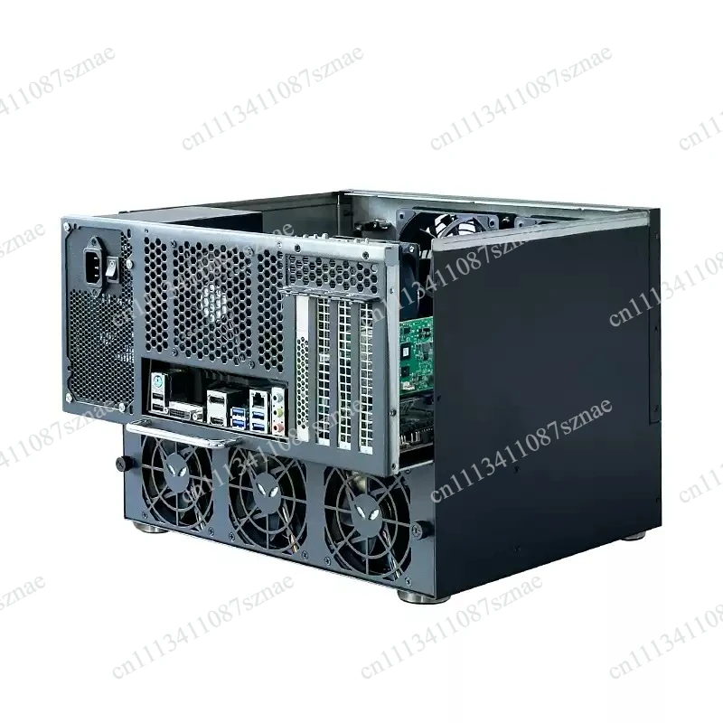 High Capacity 12 Bay Hot-Swappable NAS Server Case, Supports ATX Mobo and PSU, 8 Full Height PCIe Slots for AIO