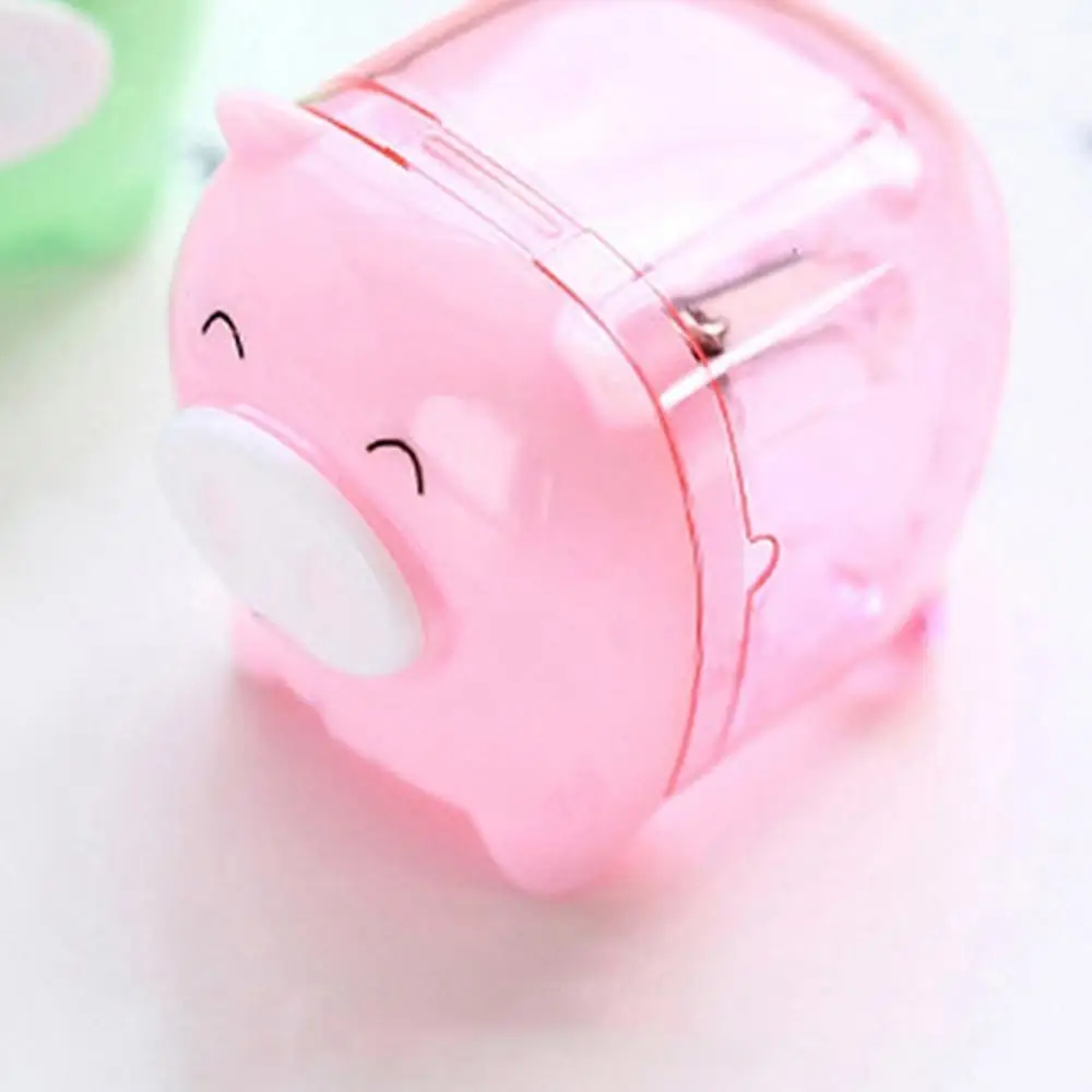 Mini Pig Shaped Pencil Sharpener para crianças, Super Cartoon, Student Stationery Tool, Automatic Hand Sharpener, Cute Pen Planer, 1 pc