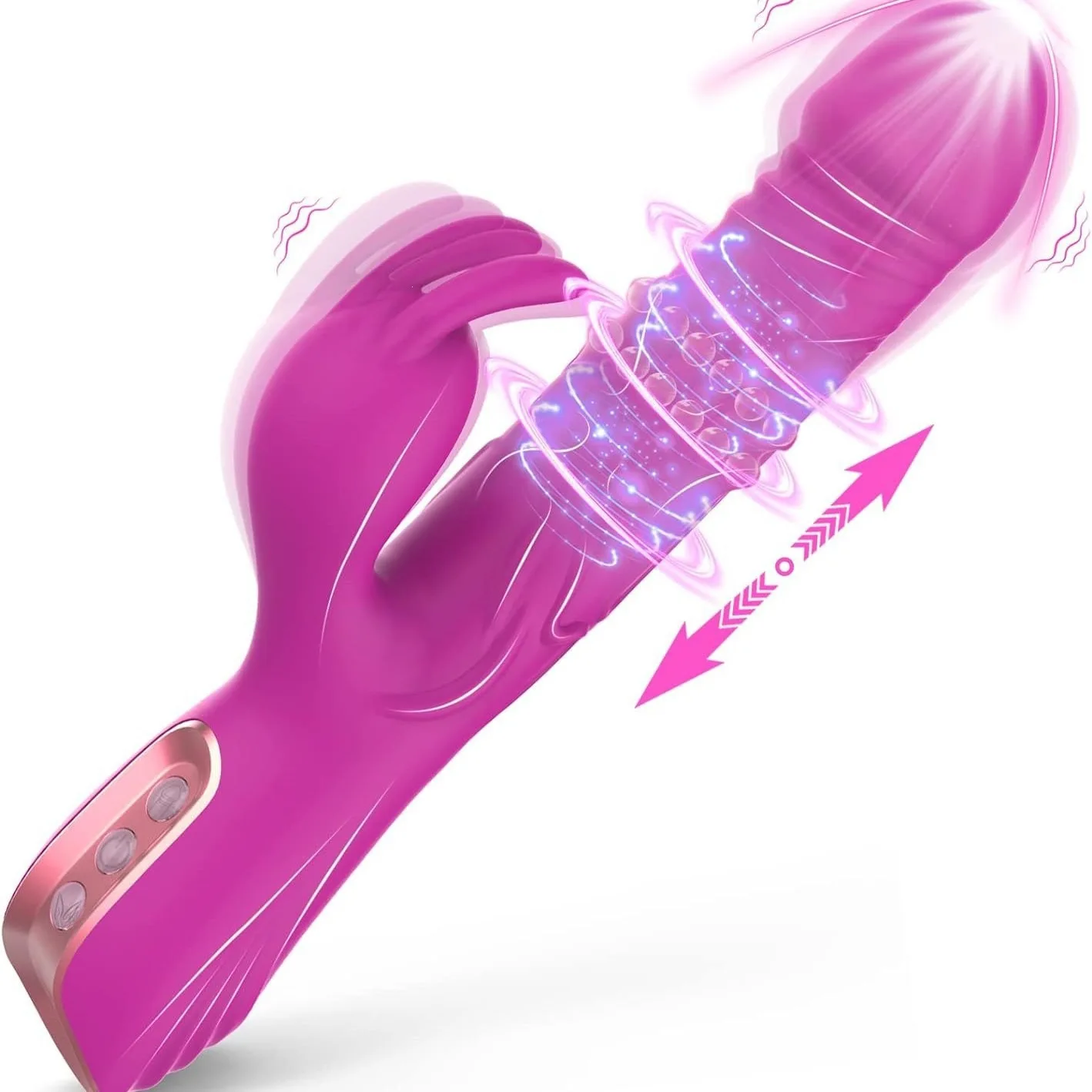 Women Dildo Rabbit Vibrator Powerful Vibration Thrusting Clit G-spot Stimulator Vaginal Nipple Orgasm Masturbator Female Sex Toy_voghion.com