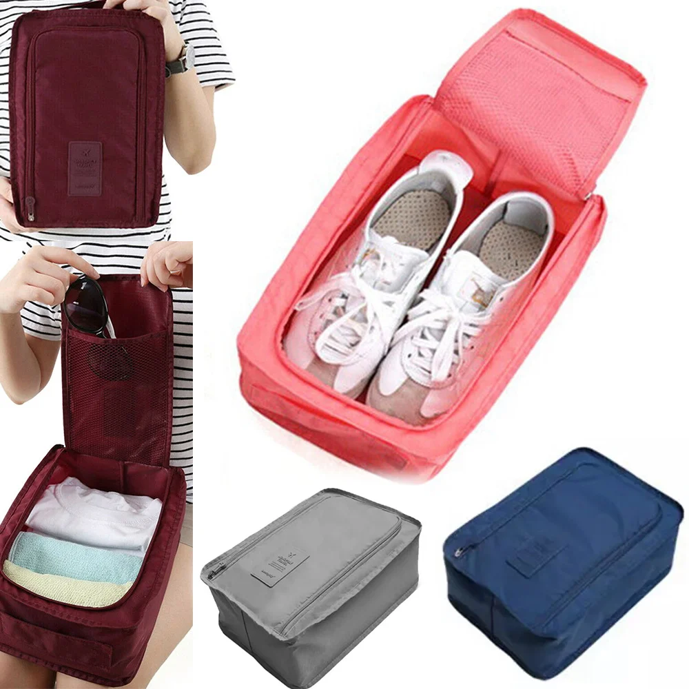 

Dustproof Nylon Portable Folding Shoes Storage Bag Travel Tote Zipper Pouch Waterproof Organizer Pouch Shoe Organizer Underwear