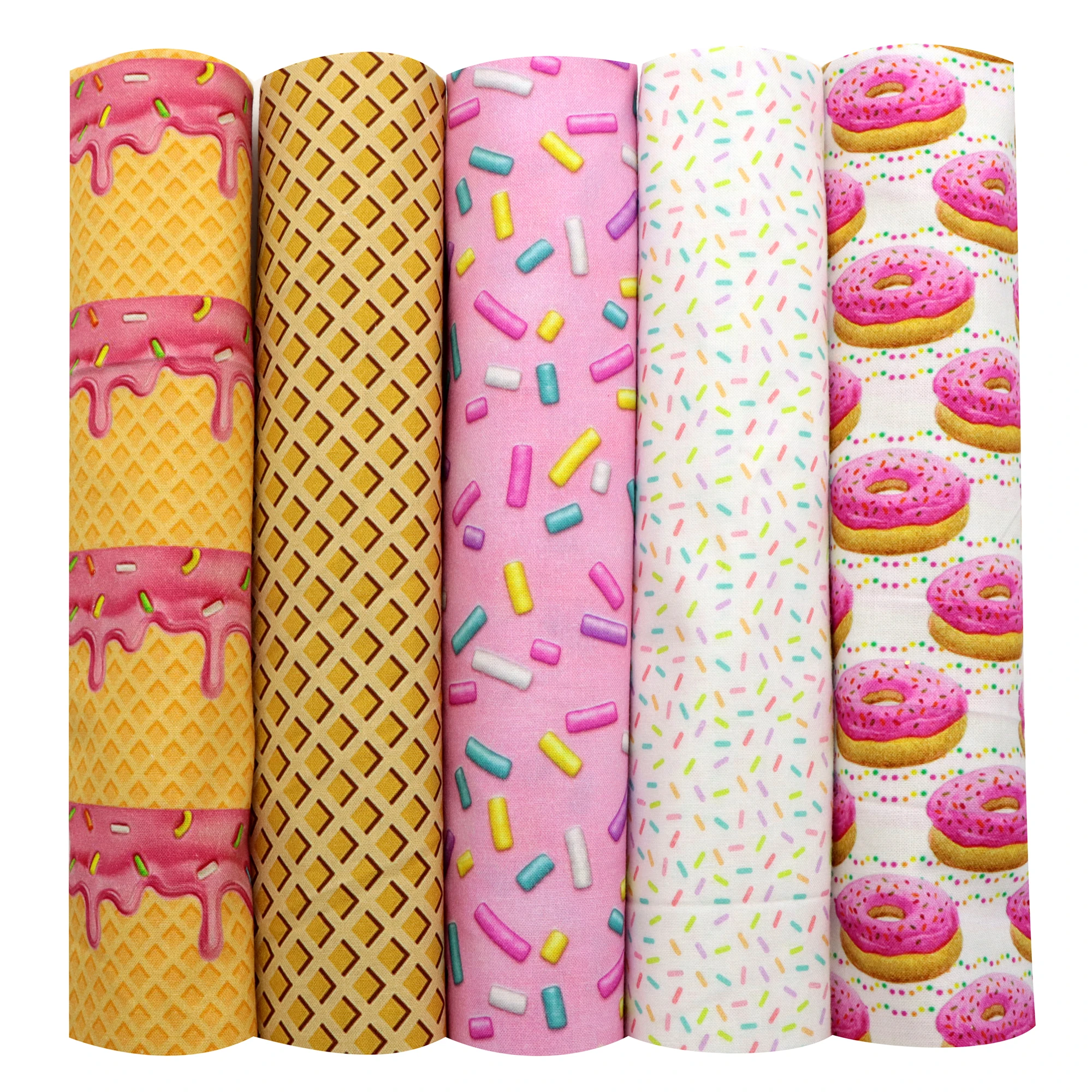 Cupcake Candy Donuts Polyester Baumwolle Stoff Patchwork Gewebe Nähen Quilten Stoffe Hand Material DIY,1Yc15340