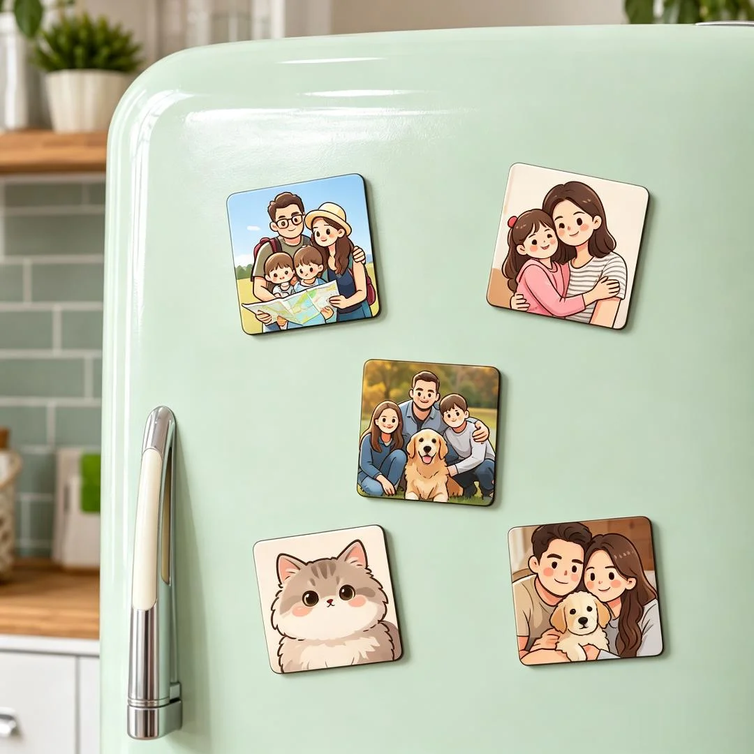 Custom Design Logo Photo Souvenir Sublimation Fridge Magnets with Printed Tinplate Aluminum Alloy Fridge Magnet Tourist Souvenir