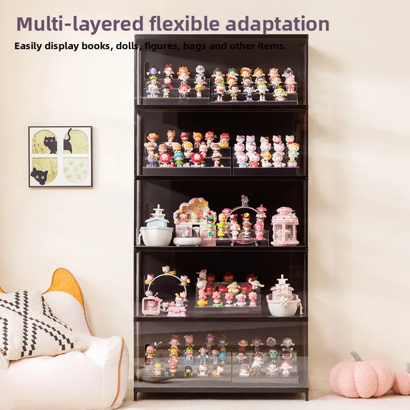 Model toy display cabinet, doll collection cabinet, high-definition transparent acrylic storage cabinet, dust-proof cabinet