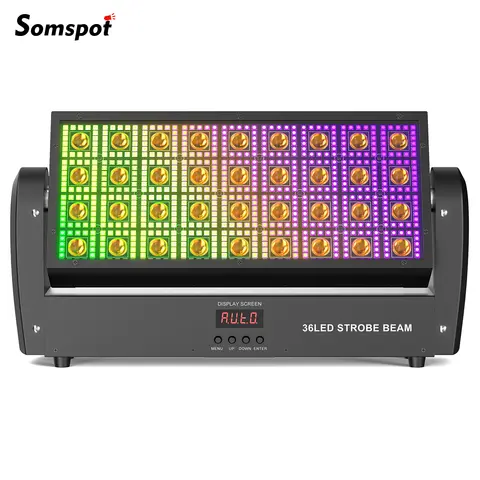 Somspot 200W LED RGB Strobe Light Color Mixing Effect Lights Super Bright Running Lights Wall Washer Light Stage Lighting Effect
