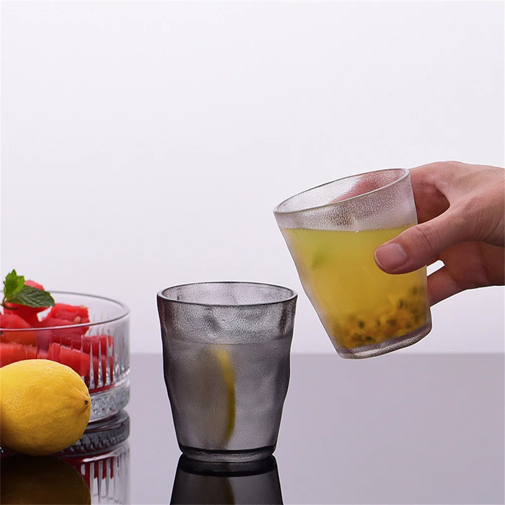 Coffee Tea Water Cup Water Cup Tools Restaurant Drinks Juice Glasses Sense Of Design Transparent Cup Acrylic Drop-proof Cups