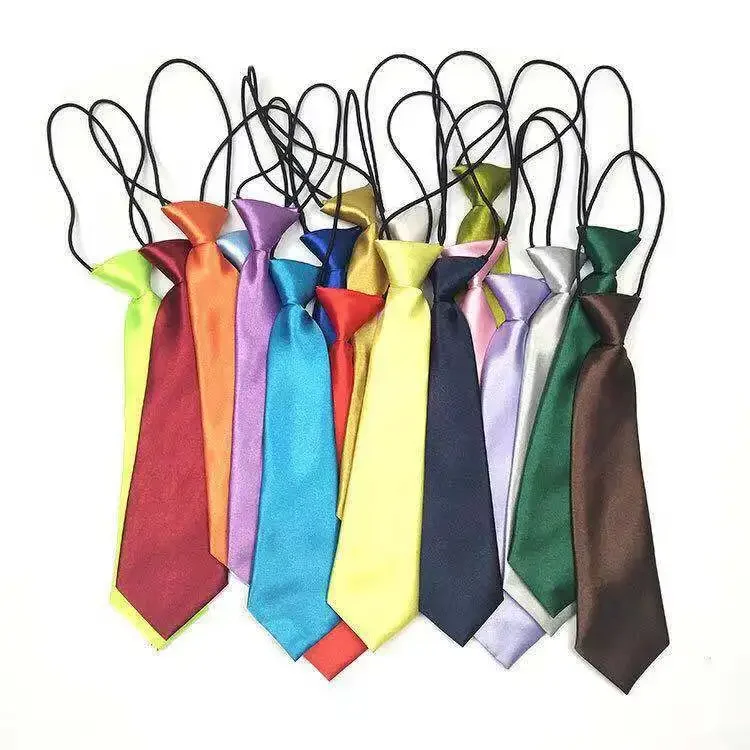 

Length Solid Color Brown Neckties For Men Lazy-ties College Girls Shirt Formal Dress Neckwear Rubber Necktie Casual Cravat