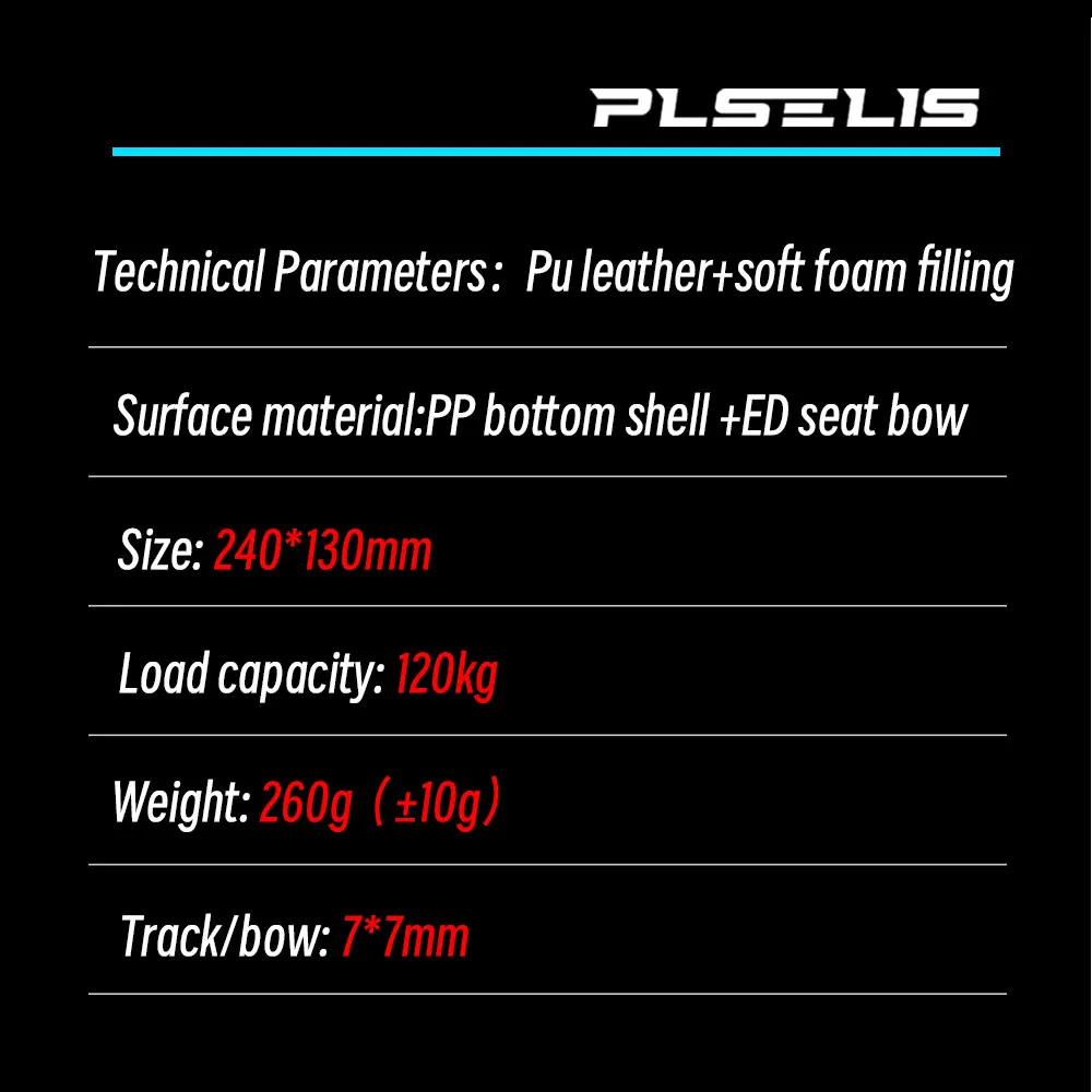 PLSELIS Mountain Bike Seat Bag Soft Comfortable Slope Bike Accessories Lightweight 260g Riding Equipment