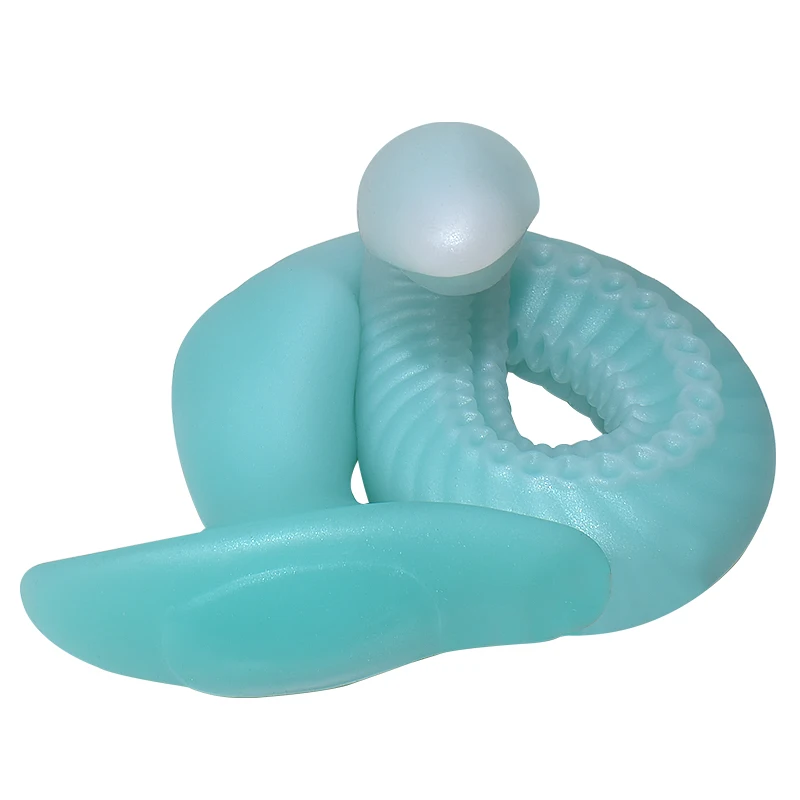 Super Long Anal Plug Dildos Luminous Anus and Vagina Soft Anal Dilator Liquid Silicone Anal Sex Toy Butt Plug for Women and Men