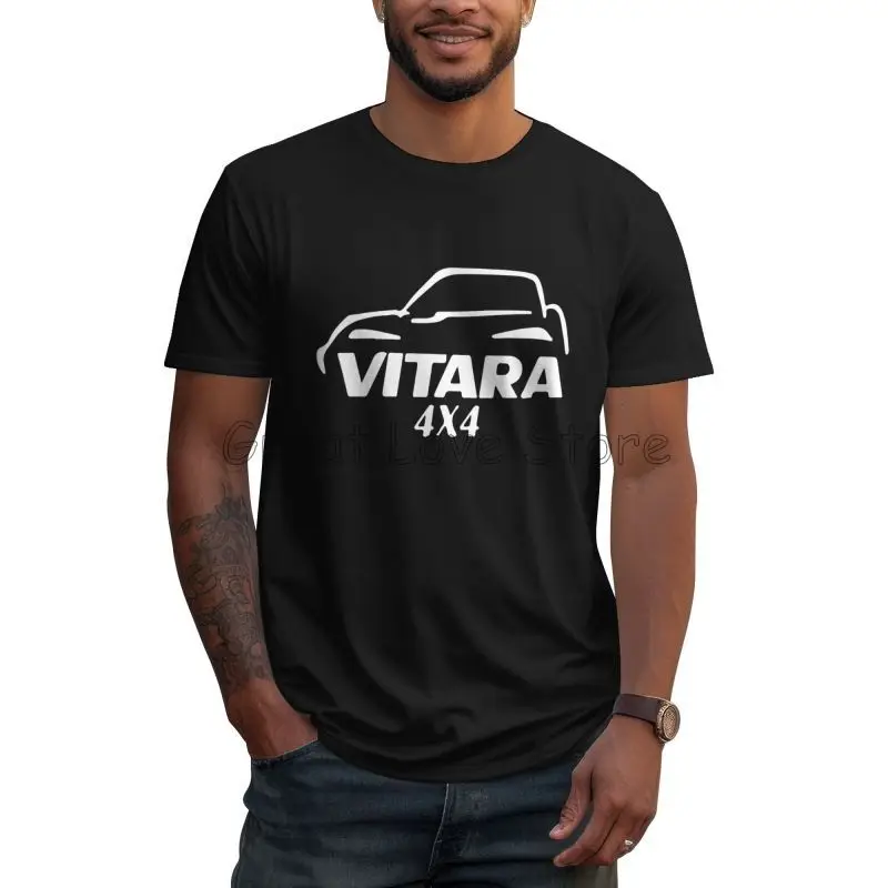 Custom Vitara Off Road Print T-Shirt Men Cotton Short Sleeve Graphic T Shirts Summer Casual Oversized Tees Tops Streetwear S-6XL