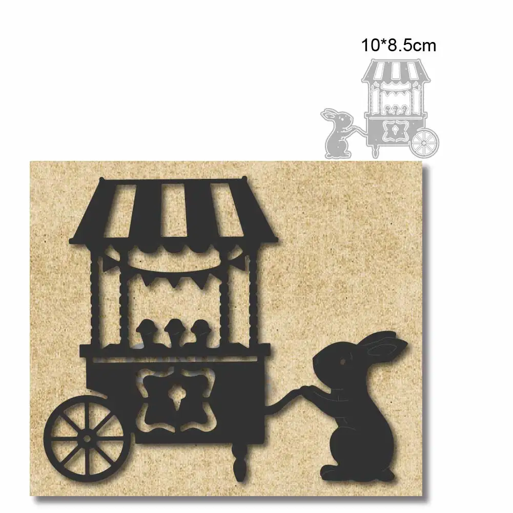 

Rabbit Barrow Metal Cutting Dies Cut 2024 Scrapbook Card Making Paper Craft Knife Mold Blade Punch Stencils