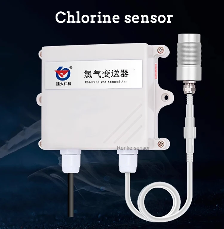 산업용 온라인 Cl2 센서 출력 신호 4-20ma Rs485 염소 가스 누출 감지기