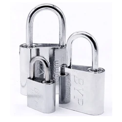 Silver stainless steel padlock, home