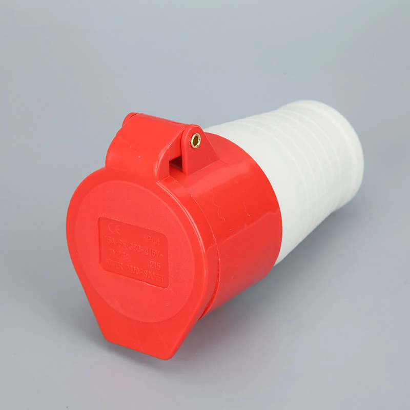 16a 3-poliger 3/4-poliger 220V ip44 wasserdichter Industriest ecker und-buchse 1 Stecker mit mehreren Buchsen, Stecker und Buchse – Detail 2