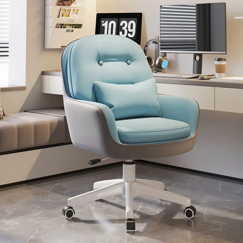 AOLIVIYA Computer Chair Comfortable Sedentary Girls Bedroom Makeup Chair Office Leisure Swivel Chair Children's Home Study