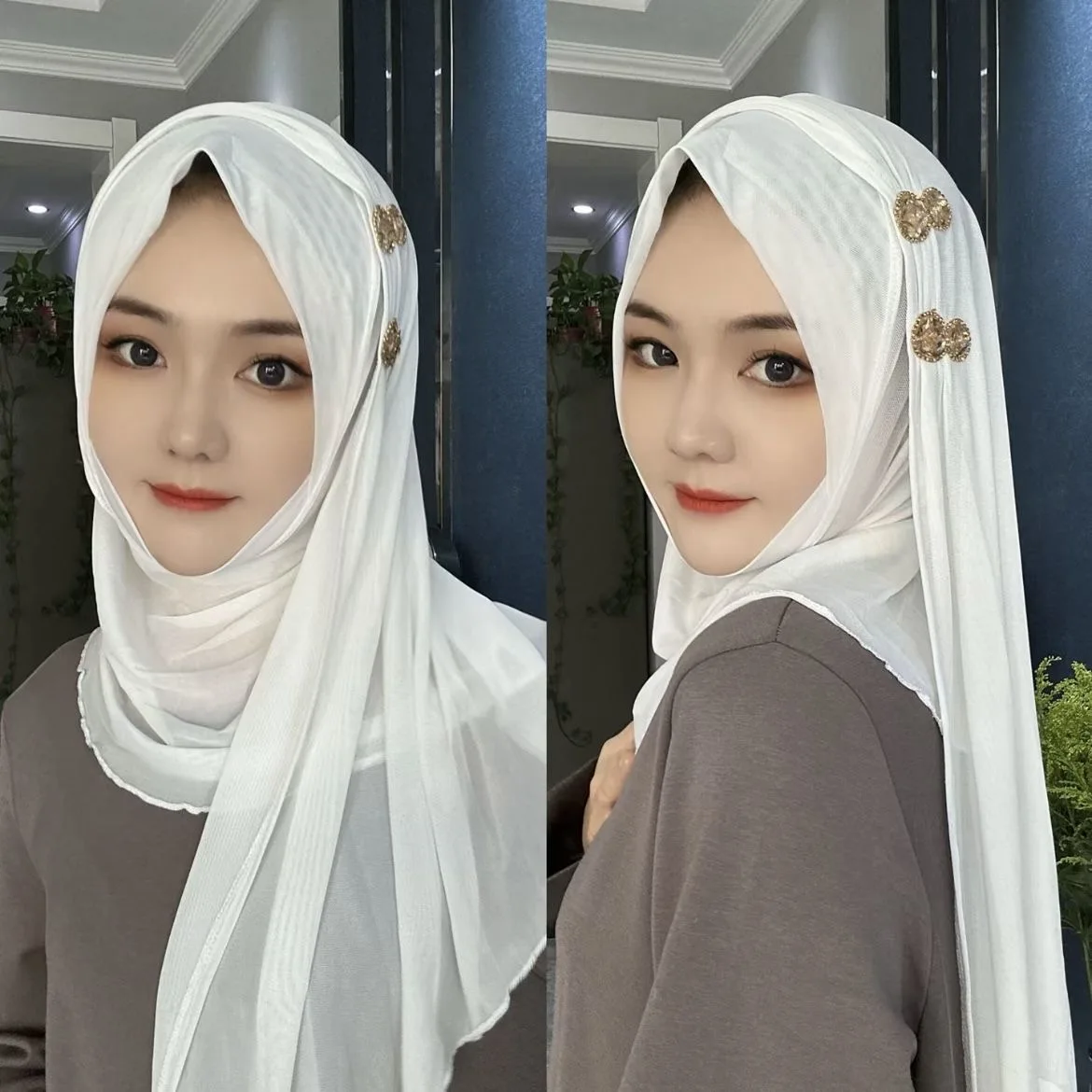 Boutique Fashion Full Head Musulman Moslem Hijbas Women Wraps